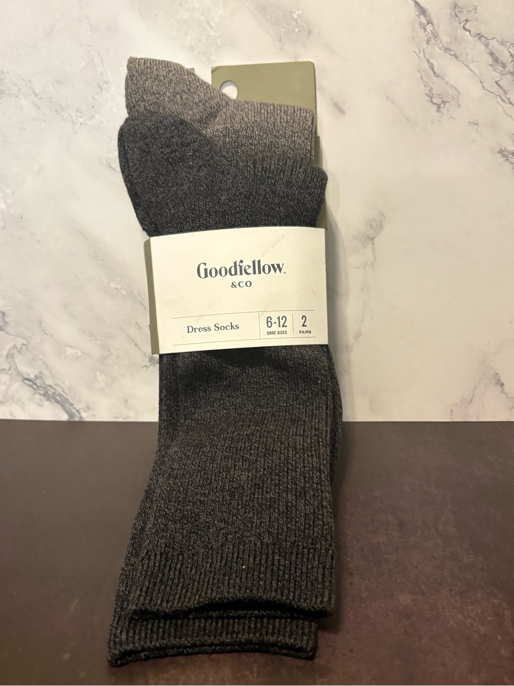 Goodfellow & Co Charcoal Gray Men's Dress Socks - 2 Pack